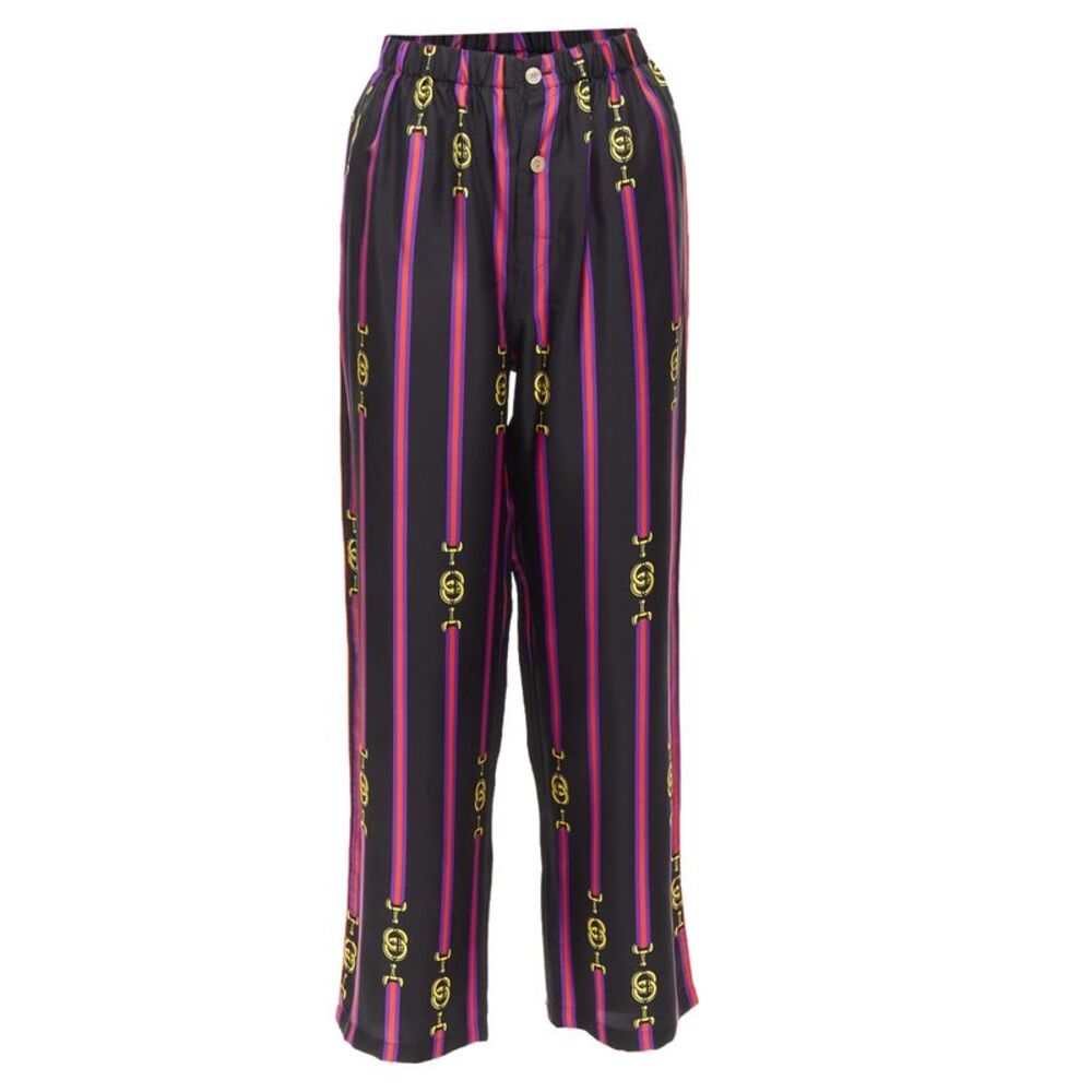 Gucci Garden silk equestrian GG buckle print pajama pants